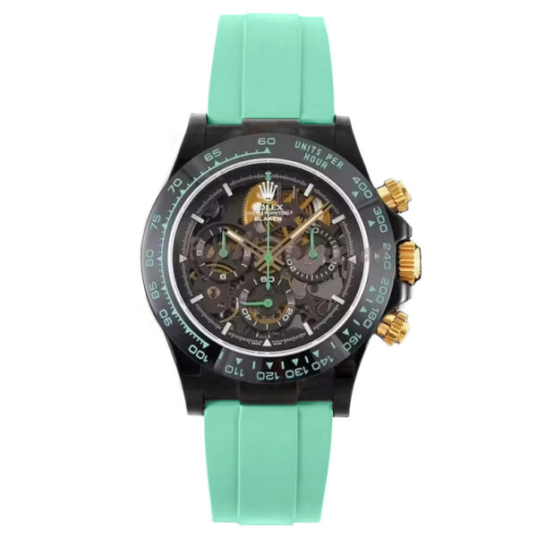 Rolex Cosmograph Daytona 40mm Blaken Skeleton Green Art 10624