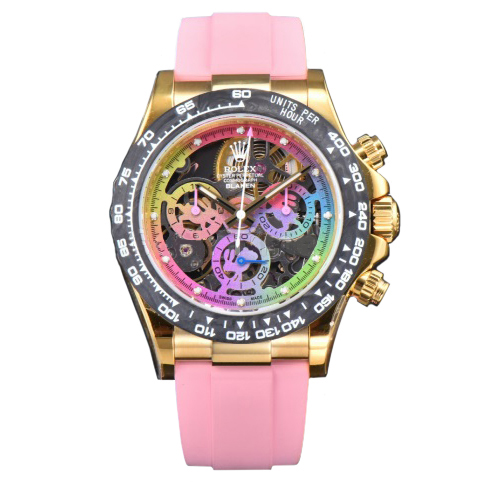 Rolex Cosmograph Daytona 40mm Blaken Skeleton Pink Art 10626