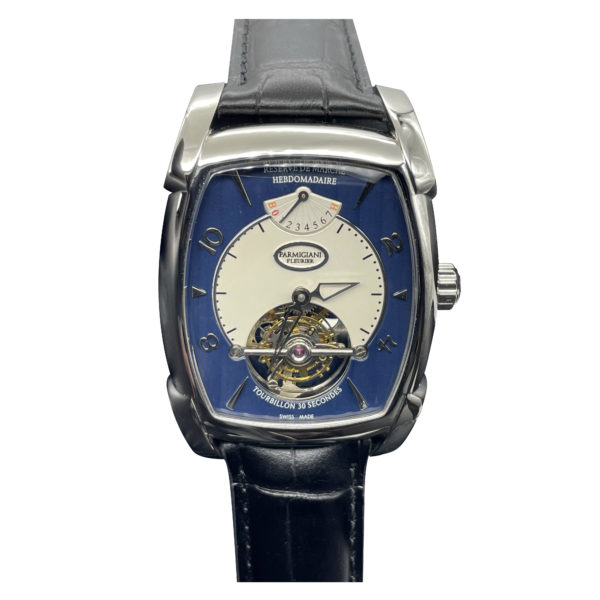 Parmigiani Fleurier Hebdomadaire Tourbillon Blue