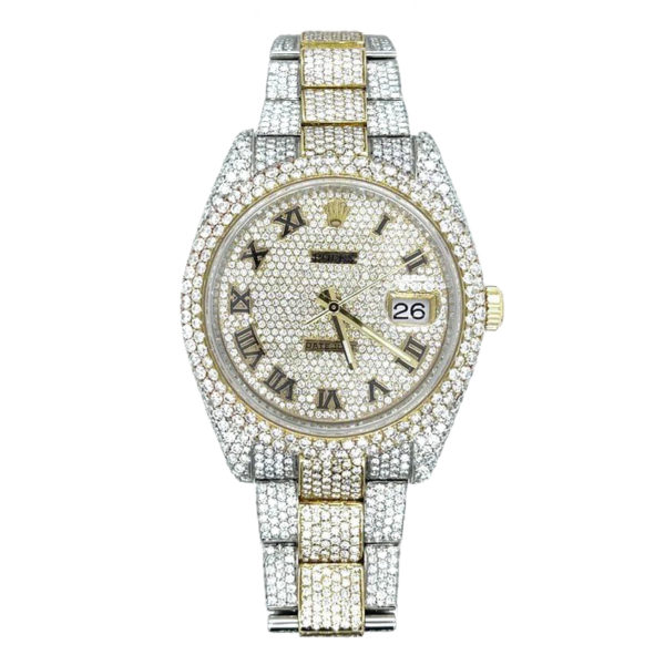 Rolex Datejust 41mm 126300 Full Pave Yellow Gold