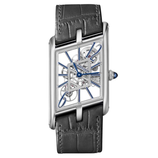 Cartier Prive Tank Asymetrique Skeleton Black