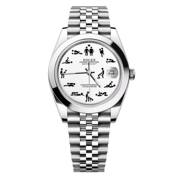 Rolex Datejust 41mm 126300 Erotic Picture White Clean